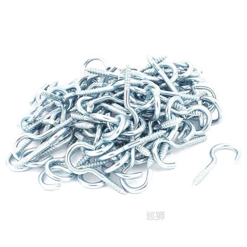 100pcs Thread 1.2 inch Long Zinc Plated Eye Bolt Eyelet Hook