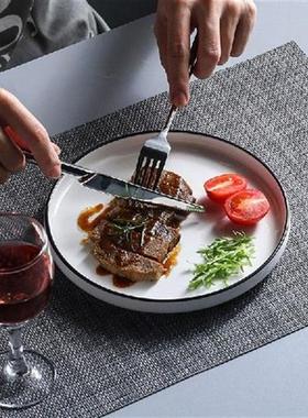 Nordic Underglaze Steak Western Plate Creative Ceramic Flat