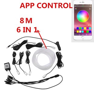 RGB LED Strips Ambient Light APP Bluetooth Control for Car I