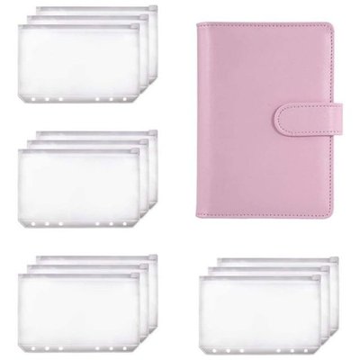 A6 Binder Planner Pink Notebook Binder and 12 Pieces 6 Hole