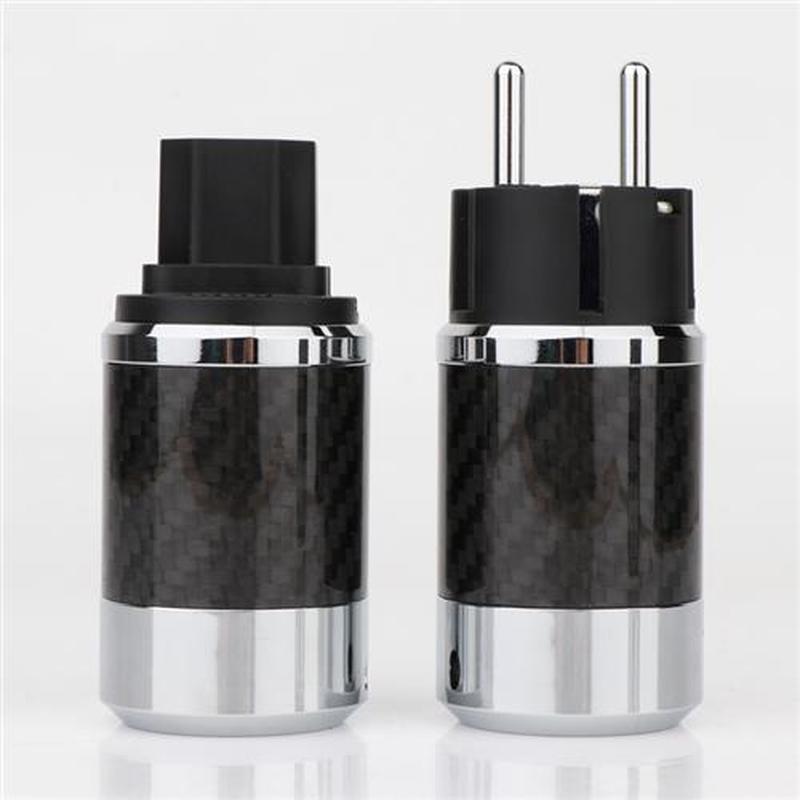 CFT Pair Hi-end Carbon Fiber Rhodium Plated AC Power cable I