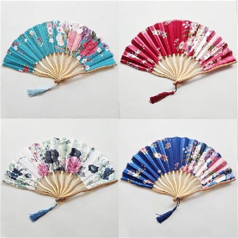 Chinese Style Hand Held Fans Personalized Pattern Silk