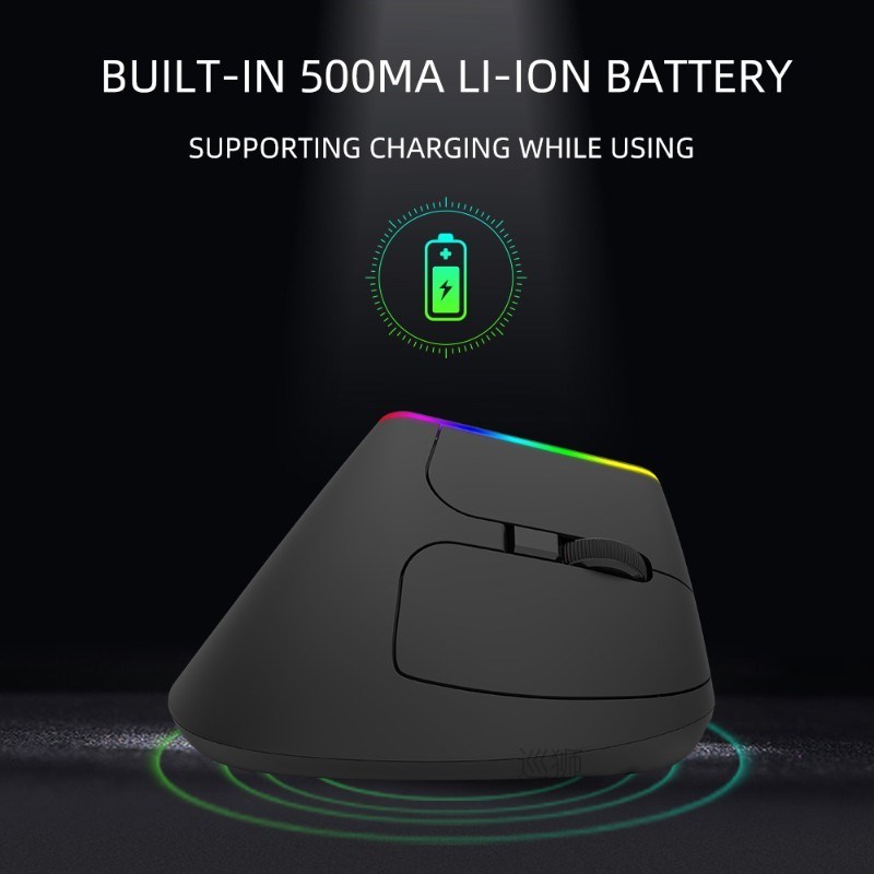 M618D Ergonomic Vertical Mouse rechargeable Wireless 2.4GHz