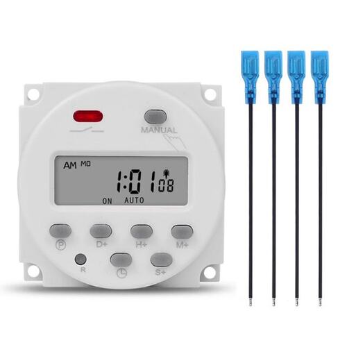 SINOTIMER 1 Second Interval 12V Digital LCD Timer Switch 7 D