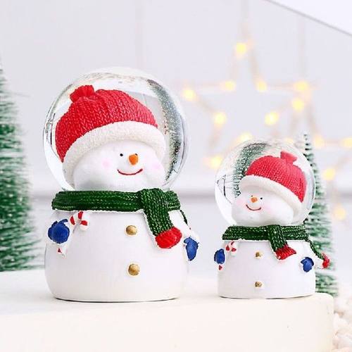 Christmas Santa Claus Snowman Shape Snow Globe LED Lighted