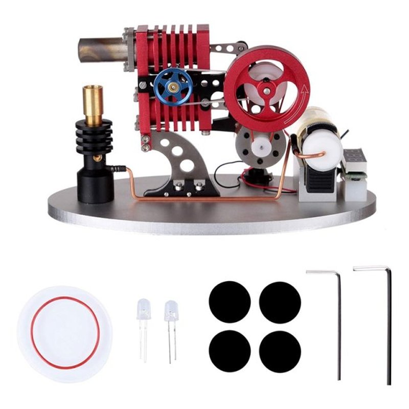 Double Cylinder Double Piston Rocker Arm Linkage Stirling En