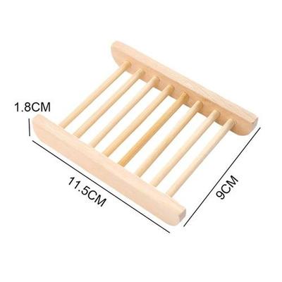 10PCS Portable Soap Dishes Natural Wood Soap Tray Holder Dis