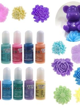 10 Colors Crystal Epoxy Pigment UV Resin Dye DIY Jewelry