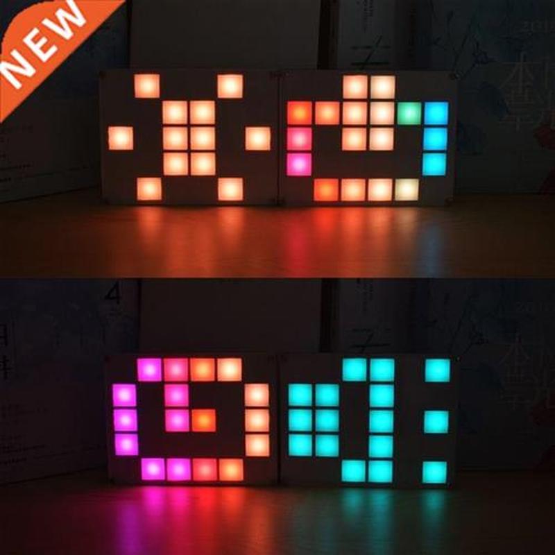 Multi-function LED Cool Music spectrum Colorful Palette Cloc