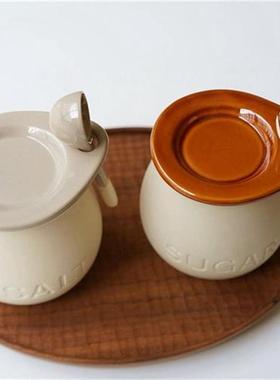Jap Ceramic Storage Jars With Lid Retro Decorative Sugar Jar