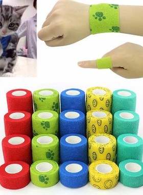 1 Roll 16 Colors Flexible Self Adherent Cohesive Pet  Ban