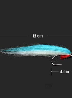 20 pcs 1/0 4cm UV Colors High Carbon Hook Polar Fry Salmon T