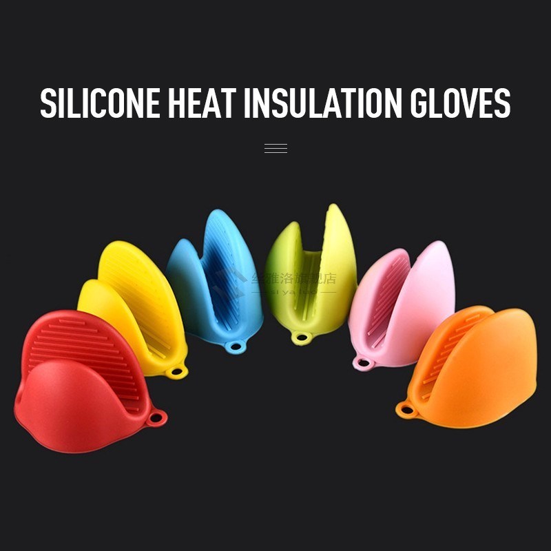 Silicone Anti-scalding Oven Gloves Mitts Potholder Kitchen B