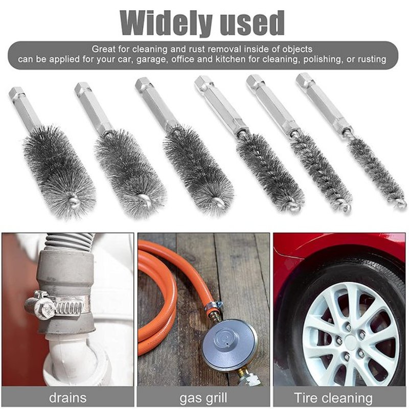Wire Brush For Power Drill Impact Driver Paint Rust Remover