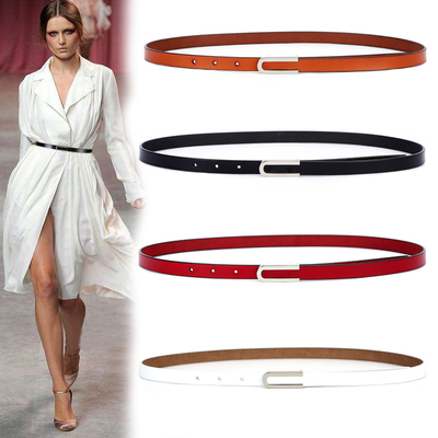 High Quality Real Cowskin Leather Belt Fashion Alloy Buckle