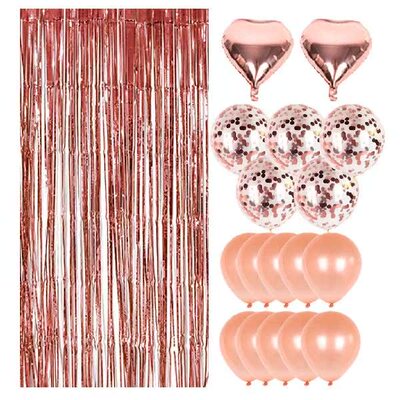 Metallic  Foil Curtain Confetti Balloon Backdrop Tinsel