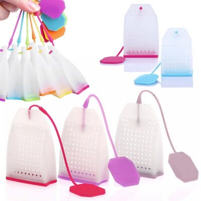 1PC Bag Style Silicone Tea Strainer Herbal Spice Infuser Fil