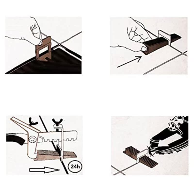 401 Tile Leveling System 1.5 mm 300 Clips   100 Wedges   1 P