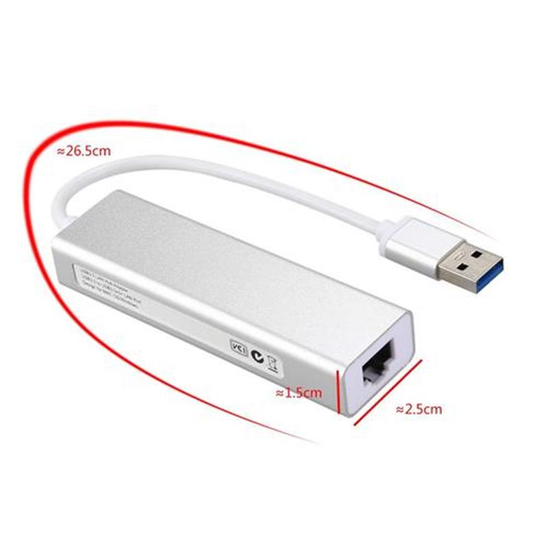 USB .0 Gigabit Ethernet Adapter With  Port Hub to RJ45 Lan