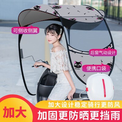 Wind is prevented bask in a carport battery electric car