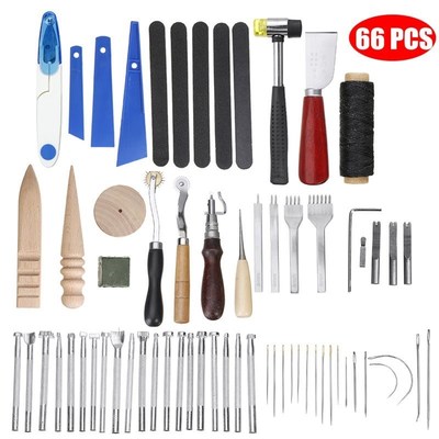 KiWarm Professional 37/61/18Pcs Leather Craft Tools Kit Hand
