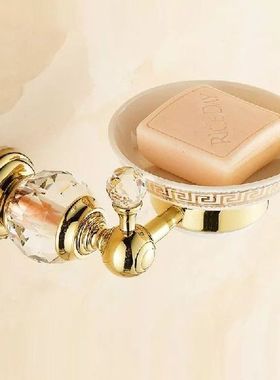 Gaya Euro Sabun Piring Kristal Kuningan Tempat Sabun