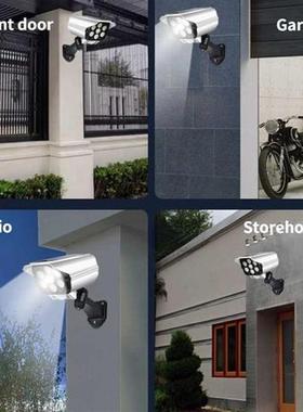 LED Solar Wall Light Outdoor Simulation Monitor Lamp 3 Modes