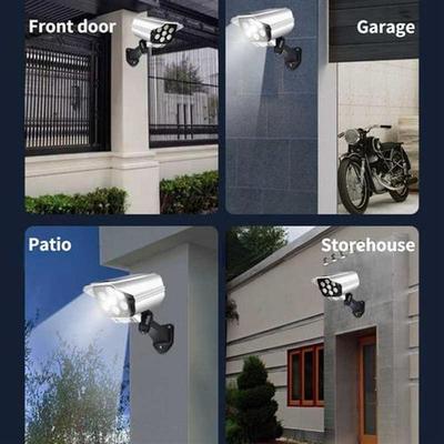 LED Solar Wall Light Outdoor Simulation Monitor Lamp 3 Modes