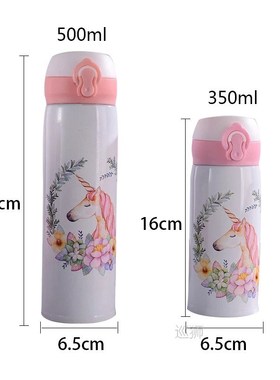 Cute Unicorn Vacuum Flasks Stainless Steel Thermal Insulatio