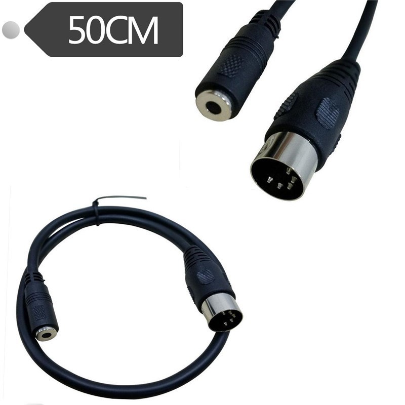 50CM DIN to 3.5mm Cable 5 Pin DIN Plug Male to 3.5MM Female
