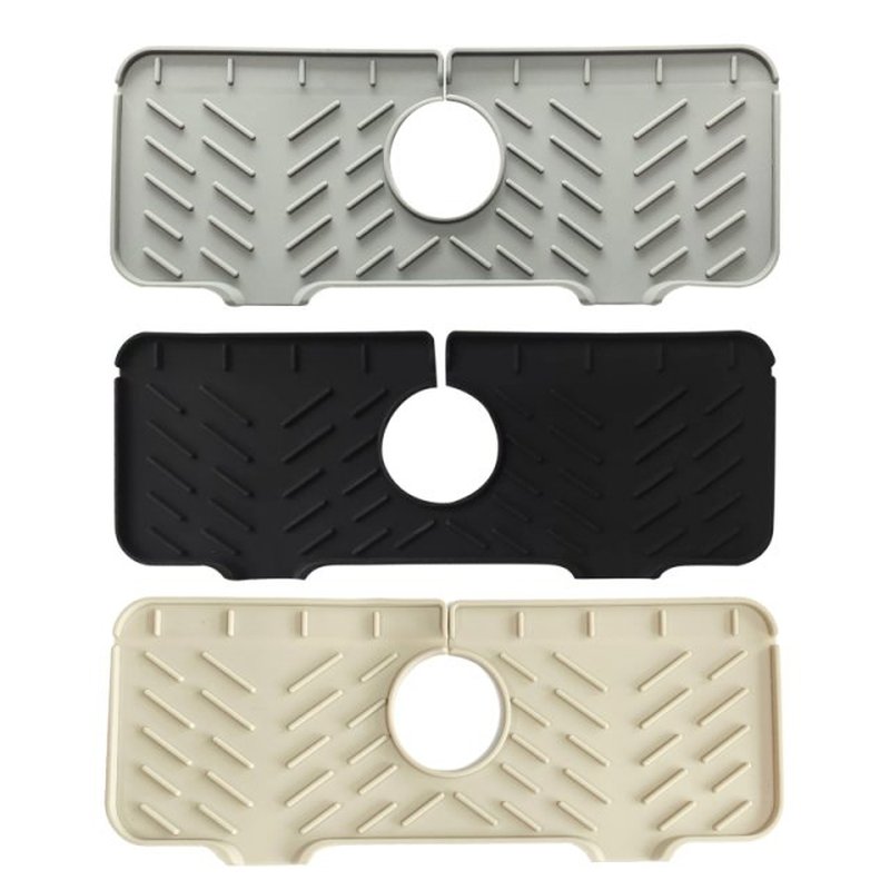 Rubber Drying Mat Sink Splash Guard for Kitchen Bathroom Bar