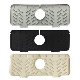 Rubber Drying Mat Sink Splash Guard for Kitchen Bathroom Bar