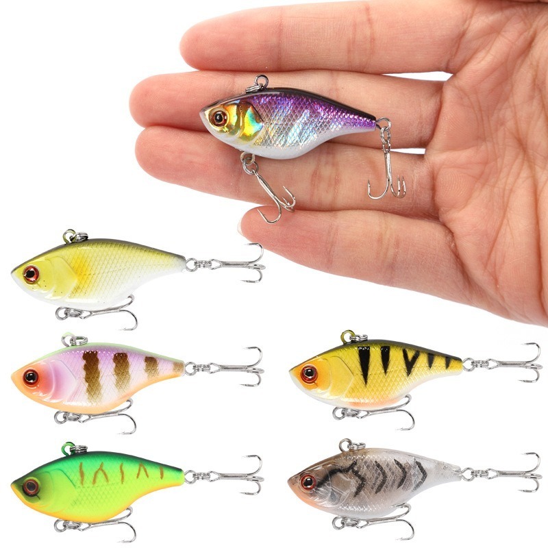1PCS Hard VIB Lures Fishing Bait ble Hooks Sinking Crankbait
