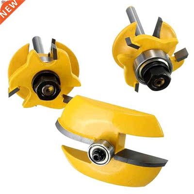 3pcs 1/4 Round Rail Stile Router Bits Wood Working Cutter Te