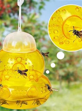 2 Pack Wasp Traps Outdoor,Reusable Carpenter Bee Traps For O