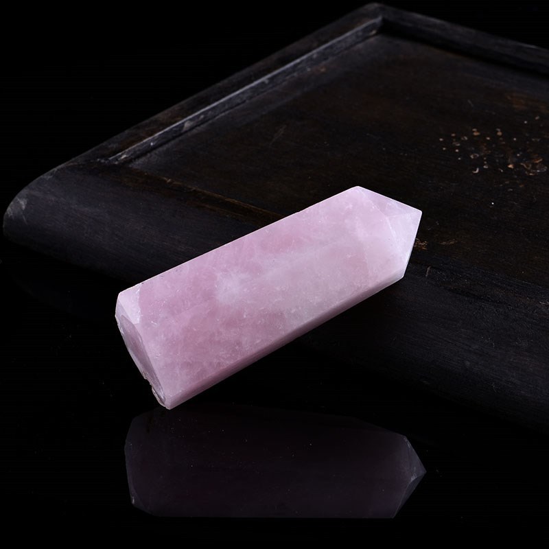 1PC Natural Rose Quartz Crystal Point Mineral Ornament Magi