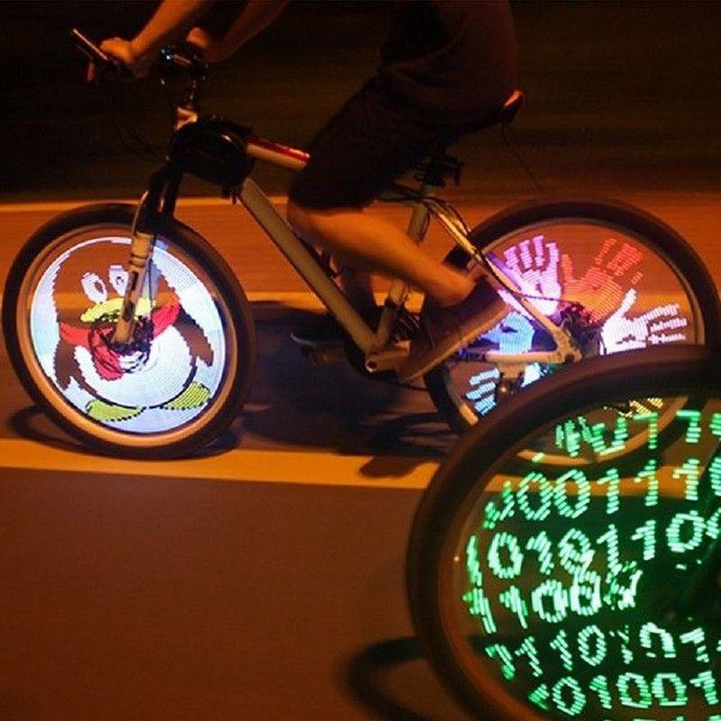Programmable Bicycle Lights 128 LED DIY Bike Wheel Spokes