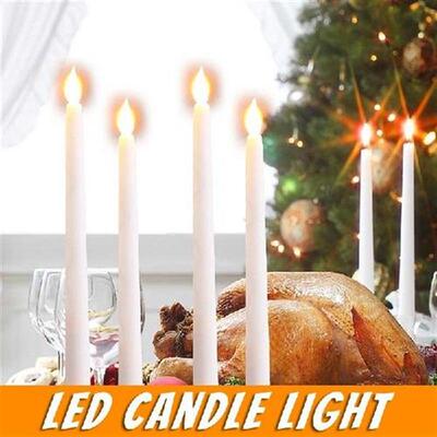 28cm Flameless Taper Flickering Candles Light Christmas
