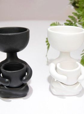 Humanoi ceramic flower pot creative crafts vase home