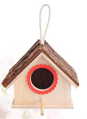 Bird House Nesting Cage Hanging Box Birdhouses Starter Wool