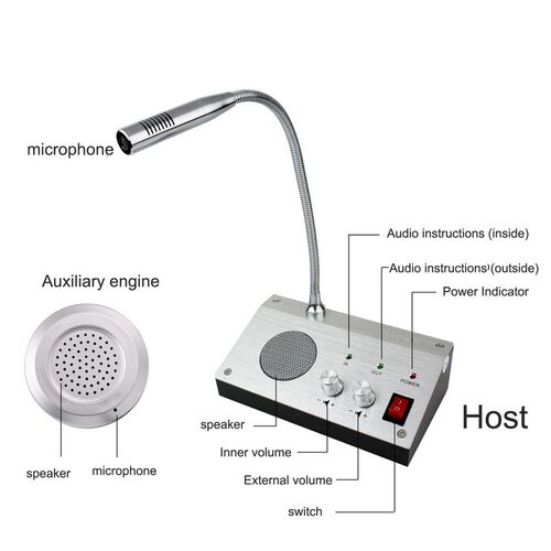 Dual Way Window Walkie Dual Channel Talkie Intercom Externa