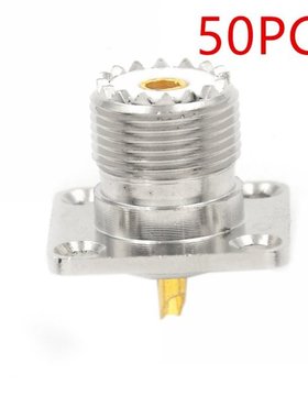 50pcs SO239 Mount Solder Cup RF Female SO-239 Jack Square Sh