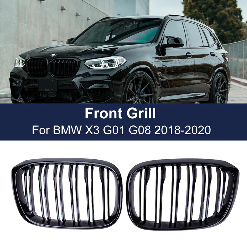 Front Grille Kidney Grill Double Slat For BMW 3 4 X3 X4 G01