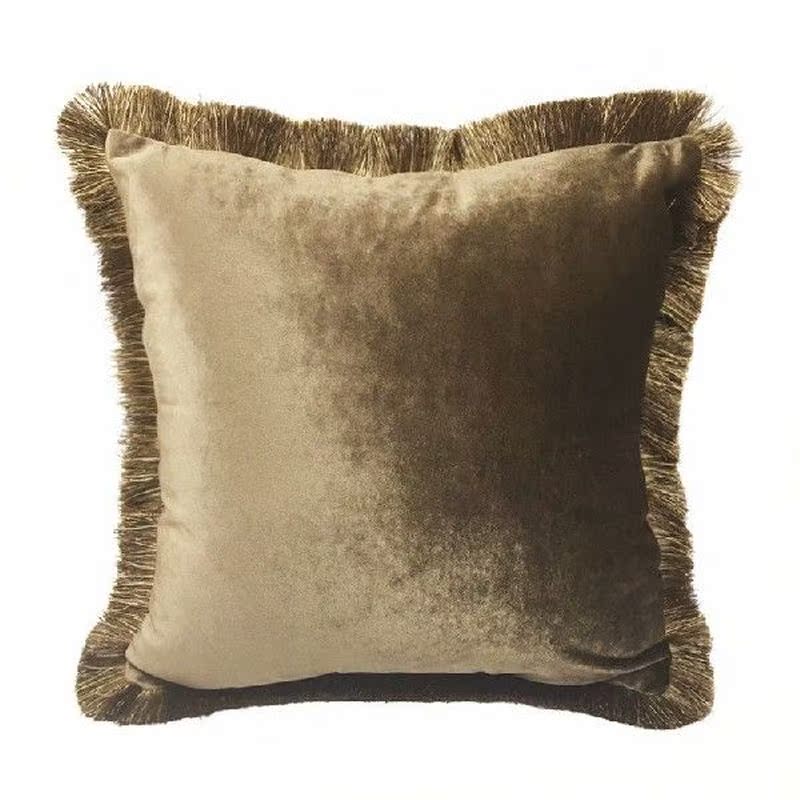 45X45CM solid velvet  pillow case cushion cover tassel edge