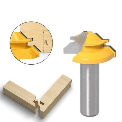 1/2 12MM Shank 45Deg Tenon Joint Milling Cutter Miter Router