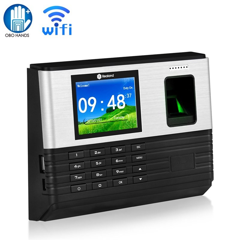 Realand 2.8inch TCP/IP Wifi RFID Biometric print Time Attend