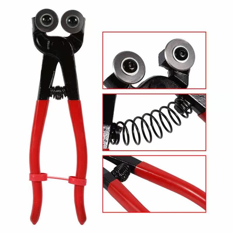 190mm Length Double Roller Wheel Blades Cutting Plier Glass