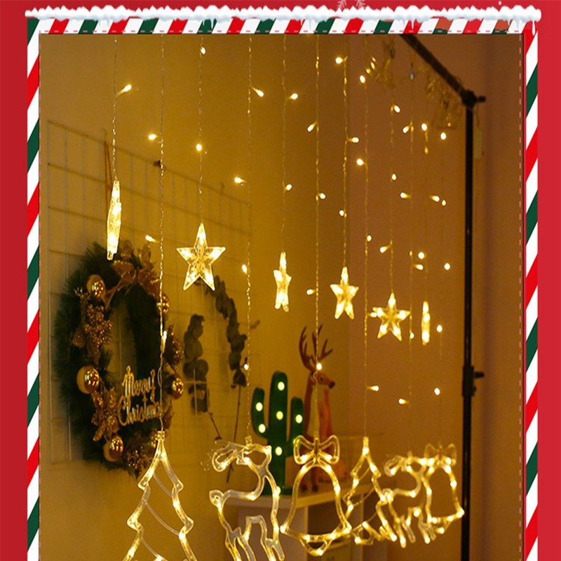 new Curtain Decorative String Lights  Home Courtyard Holiday