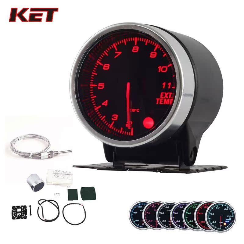 2 Inch 52MM Smoke Lens 1100Celsius EXT Temp Gauge Exhaust Te