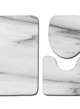 3Pcs/Set  Fashion Bathroom Non-Slip Carpet Mat Rug Marble St